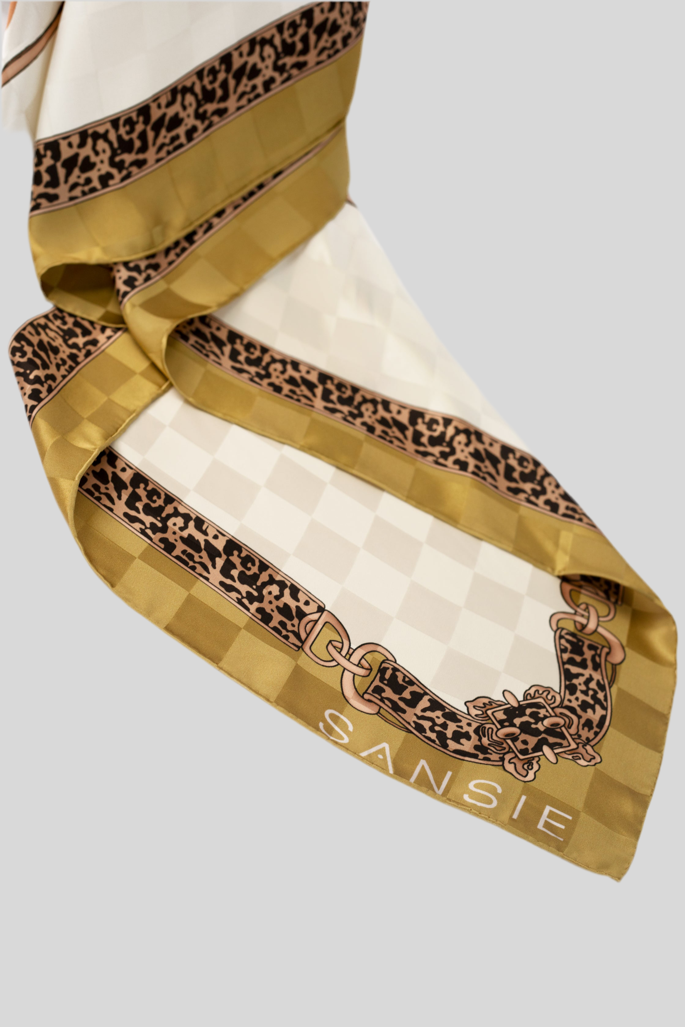 Jacquard Silk Leopard Scarf